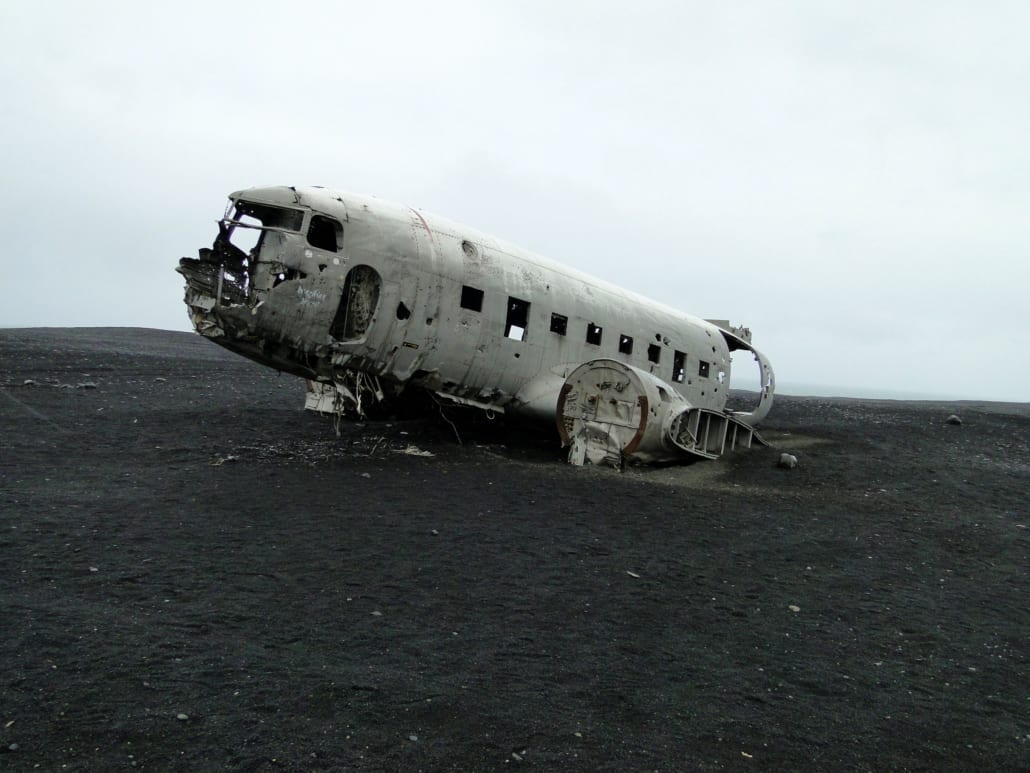 Vliegtuigwrak Sólheimasandur in Ijsland